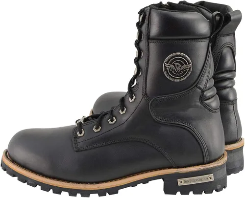 Vista 3 de Milwaukee Leather Botas clásicas para hombre con cierre de cremallera lateral