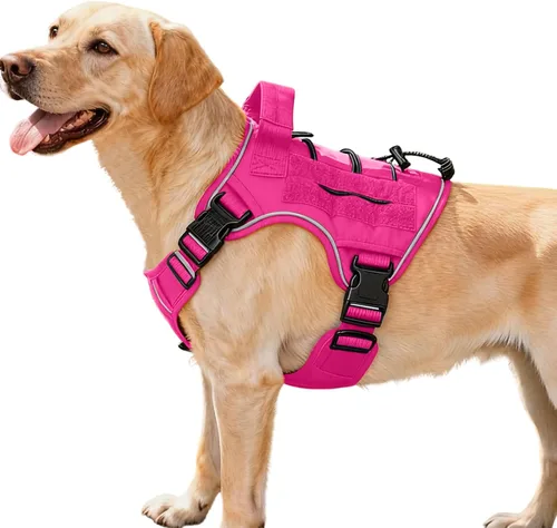 Vista 101 de Arnés táctico para perros grandes, chaleco reflectante ajustable sin tirones con sistema Molle, control de grado militar K9 para entrenamiento