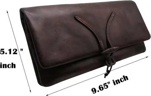 Vista 3 de Carteras para mujer de gran capacidad, de cuero, organizador de tarjetas