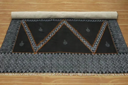 Vista 6 de Kilim Dhurrie - Alfombra de algodón de 2 x 3 pulgadas, diseño geométrico de 0.19 pulgadas, fácil de lavar a mano, lavable a mano, alfombra