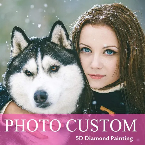 Vista 6 de Kits de pintura de diamantes personalizables, taladro completo para adultos, pintura de diamantes personalizada, foto personalizada, personaliza tu