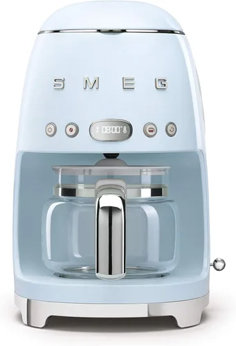 Vista 13 de Smeg Cafetera de goteo estética de estilo retro de los años 50 con jarra de vidrio de 10 tazas, función de arranque automático, plato para mantener