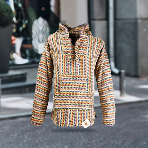 Vista 2 de Funny Guy Mugs Baja - Sudadera de alta calidad con capucha, estilo Jerga Poncho