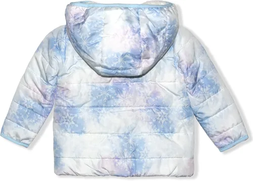 Vista 2 de Disney Chaqueta acolchada con capucha para niña estampado Queen Elsa
