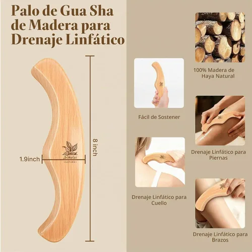 Vista 4 de Juego de cepillos para el cuerpo seco para drenaje linfático