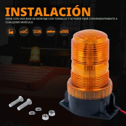 Vista 6 de Luz de emergencia Xprite, luz indicadora, baliza de emergencia intermitente de 30 LED estroboscópica de 15 W, para techo de autobús, camión, auto