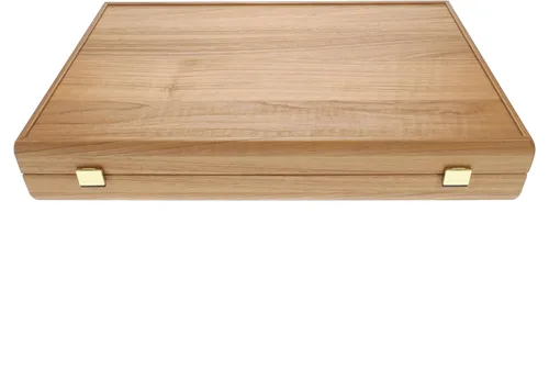 Vista 5 de WE Games Juego de backgammon de madera de lujo, interior azul y marrón, 19 pulgadas, hecho a mano en Grecia