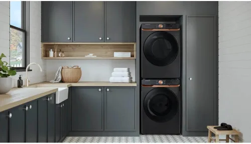 Vista 5 de Samsung DVE50BG8300V Secadora Eléctrica Inteligente de 7.4 Pies Cúbicos con Steam Sanitize+ y Sensor Dry – Negro Cepillado