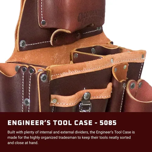 Vista 2 de Occidental Leather Engineer's Tool Case - 17 bolsillos y portaherramientas - Fabricado en Estados Unidos