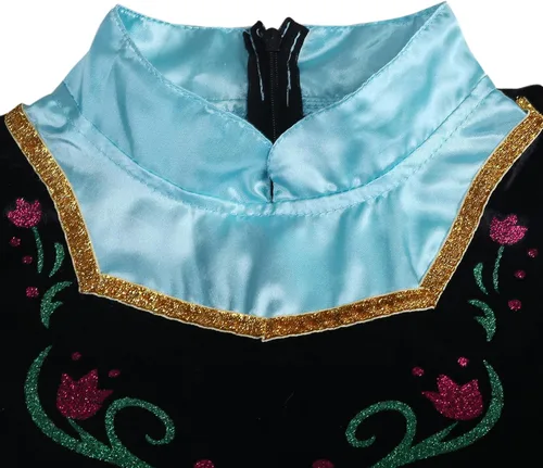 Vista 4 de NALIGO Disfraz de princesa para niñas, disfraz de cosplay para cumpleaños, Navidad, trajes con accesorios