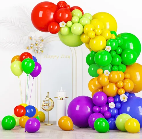 Vista 37 de Voircoloria Paquete de 90 globos de arena blanca de diferentes tamaños de 18/12/10/5 pulgadas, kit de arco de guirnalda de globos blancos arena
