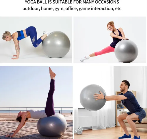 Vista 3 de Juego de esterillas de yoga para principiantes, esterilla de yoga con correa de transporte, bloques de yoga con correa de yoga, pelota de yoga