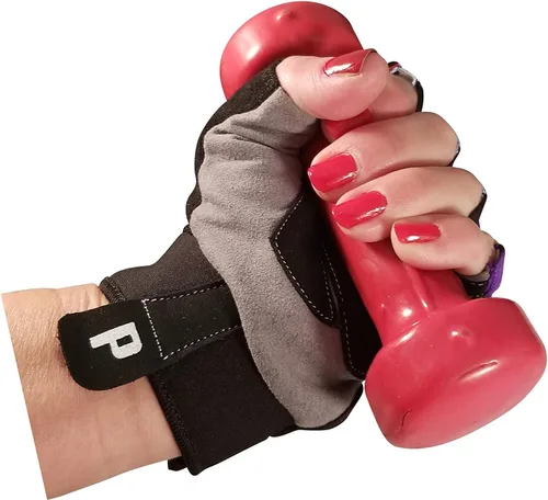 Vista 4 de Guantes de entrenamiento para mujer ligeros con palmas acolchadas de gel y cierre de velcro súper fuerte y disponibles los estilos más populares