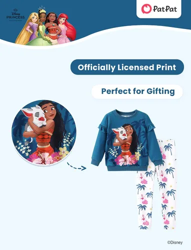 Vista 3 de Disney Frozen Minnie Mouse Stitch - Conjunto de 2 piezas para niña, sudadera de manga larga y leggings