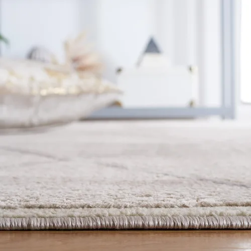 Vista 4 de SAFAVIEH - Alfombra de colección Revive, 9' x 12', beige, diseño enrejado, no se desprende y de fácil cuidado, ideal para áreas de alto tráfico