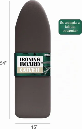 Vista 2 de Hearth & Harbor Funda para tabla de planchar y almohadilla de tamaño completo 15x54, acolchado grueso resistente a quemaduras con borde elástico