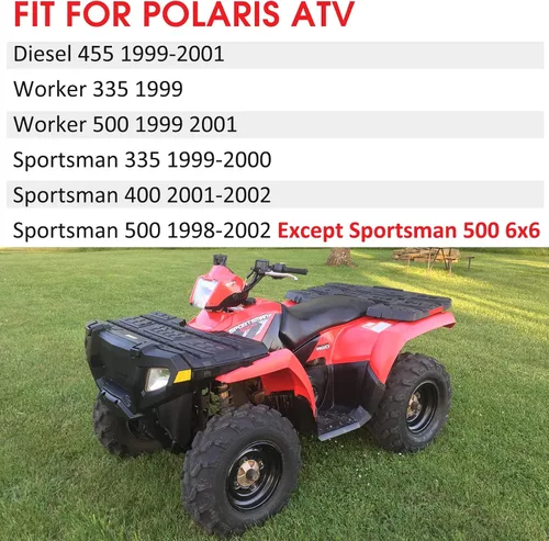 Vista 2 de M MATI 1910553 1910441 1910366 1930818 Conjunto de pinza de freno trasero para Polaris Sportsman 335 400 500 Diesel 455 Worker 335 500 con pastillas