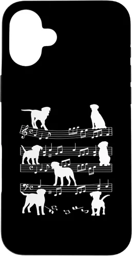 Vista 23 de Musician Dog Playing On Musical Notes Music Lover Piano Case for iPhone 16