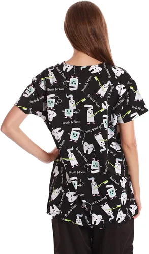 Vista 3 de Just Love Top elástico con cuello en V para mujer