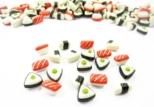 Vista 3 de Casa de muñecas Suministro de alimentos 50 Comida japonesa Salmón Onigiri Sushi Alimentos sueltos 14989