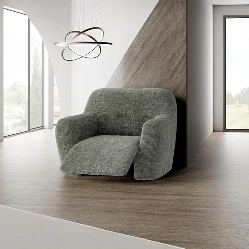 Vista 2 de PAULATO BY GA.I.CO. Funda reclinable – Funda de ajuste suave – Protector elástico de muebles reclinables de 1 pieza – Tela estampada hipoalergénica
