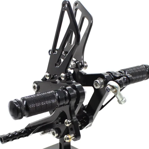 Vista 4 de Krace - Juego de reposapiés trasero para Kawasaki Ninja ZX6R ZX9R 1999-2002, ZZR600 2005-2008, reposapiés traseros, pedales de freno y cambio