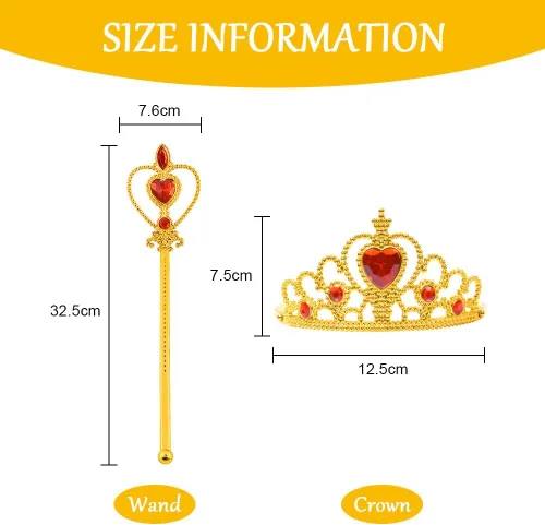 Vista 3 de AOMIG Elsa Dress Costume, Bella Princess Dress up, Princess Dress with Accessories, Princess Dress Costumes for Party