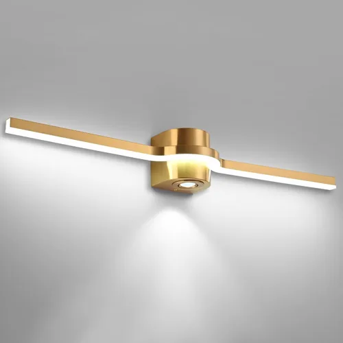 Vista 7 de SOLFART BK-3C - Luces LED de tocador para baño, lámparas de baño negras, 3 colores de temperatura regulable de 48 pulgadas
