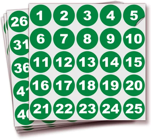 Vista 8 de iSYFIX Calcomanías negras de números consecutivos – 1 a 100, 1 pulgada, 1 juego – Vinilo autoadhesivo de alta calidad, ideal para inventario