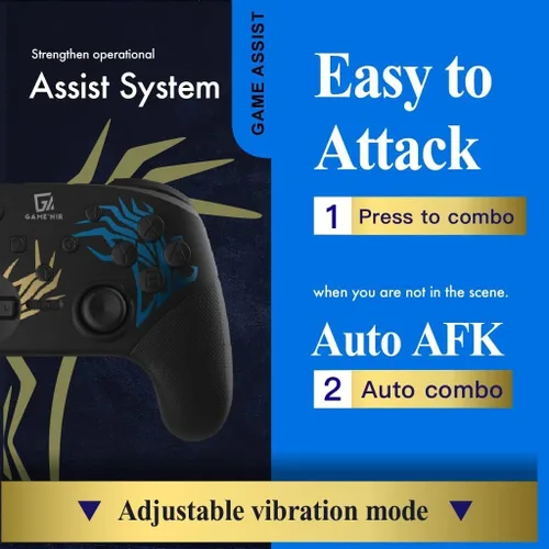 Vista 4 de GAME'NIR DRAGON PATTERN Wireless Switch Controller Support NFC Amiibo, Ergonomic Switch Pro Controller for SwitchSwitch LiteSwitch OLED with Dual