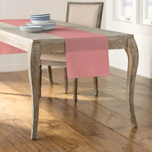 Vista 5 de LA Linen™ mantel de popelina de poliéster de 14 por 108 pulgadas Blanco P