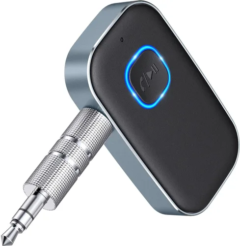 Vista 8 de COMSOON Adaptador AUX Bluetooth para automóvil, receptor Bluetooth con reducción de ruido para música/llamadas manos libres, receptor de audio