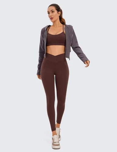 Vista 3 de CRZ YOGA Butterluxe - Leggings de entrenamiento con cintura cruzada para mujer, 2528 pulgadas, cintura alta cruzada en V, para gimnasio, atletismo