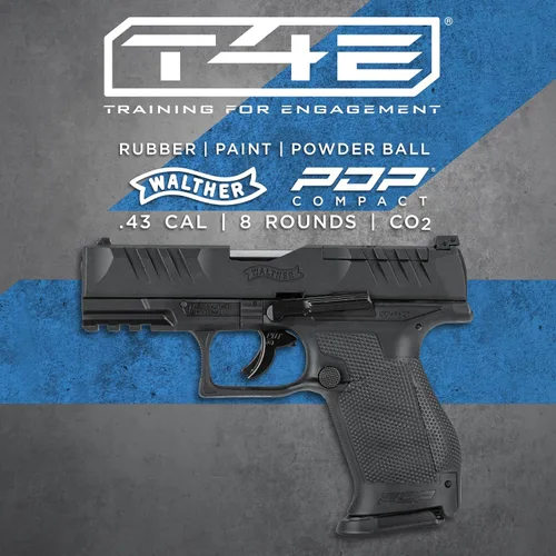 Vista 4 de T4E Walther PDP - Pistola de entrenamiento compacta calibre .43 para paintball