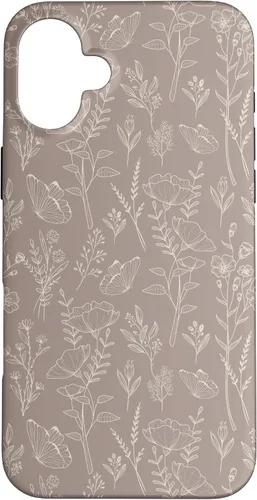 Vista 23 de Butterfly Meadow - Carcasa para iPhone 16, diseño botánico de flores silvestres