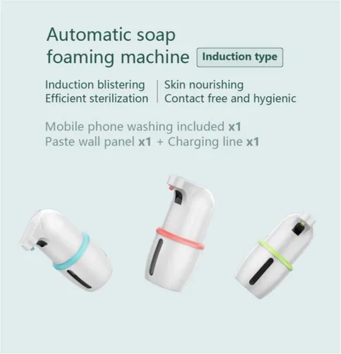 Vista 6 de Dispensador automático de jabón de espuma USB recargable sin contacto Sensor infrarrojo automático IPX5 impermeable de la cocina inteligente baño
