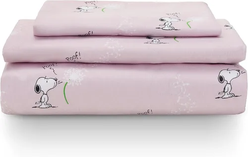 Vista 17 de Berkshire Peanuts® - Juego de sábanas tamaño individual, 3 piezas, diseño de personajes lindos Snoopy de microfibra suave, mini Snoopy y Woodstock