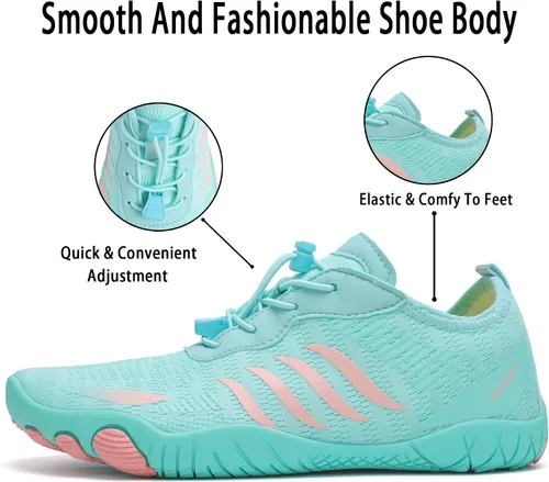 Vista 2 de MAQLPC Zapatos de agua para hombres y mujeres, zapatos acuáticos de secado rápido, para hombres y mujeres, zapatos de natación para senderismo
