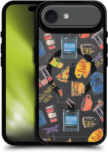 Vista 77 de Head Case Designs Gilmore - Funda negra a prueba de golpes con diseño de dibujos animados para niñas con licencia