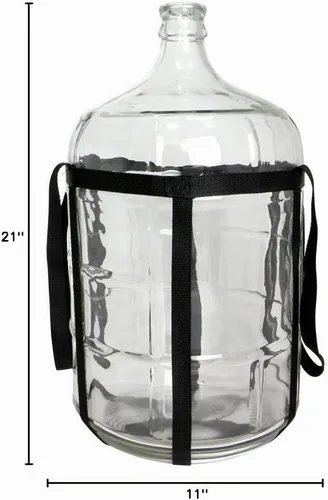 Vista 4 de Carboy de vidrio de 5 galones con Brew Hauler