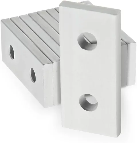 Vista 3 de 8020, 20-4107, 20 Series, Soporte de placa plana de aluminio de 2 agujeros, soporte de conector de montaje recto para extrusión de aluminio extruido