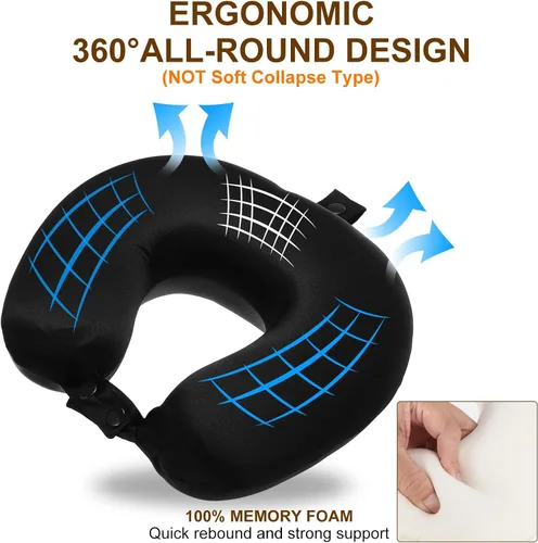Vista 4 de PATIKIL Almohada de viaje de seda para avión, funda de seda real de 22 Momme, almohada de viaje para el cuello, almohada para dormir, almohada