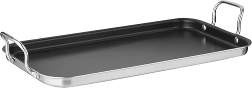 Vista 4 de Cuisinart MultiClad Pro - Plancha antiadherente de doble quemador inoxidable de triple capa de 10 x 18 pulgadas