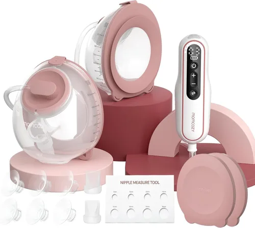 Vista 21 de Momcozy - Bomba extractora de leche V1 Pro de grado hospitalario, sacaleche portátil y manos libres, bomba eléctrica mejorada con 3 ritmos ajustados