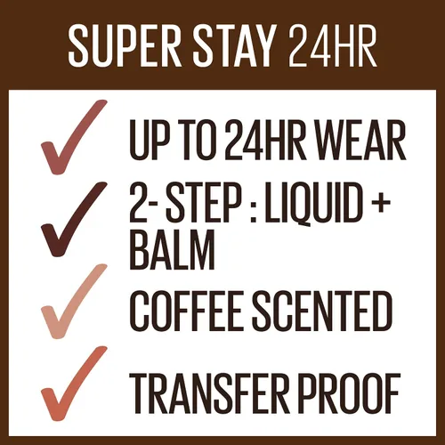 Vista 8 de Maybelline SuperStay 24, lápiz labial líquido de 2 pasos, Edición Café, Hushed Hazelnut 330 AVELLANA HUSHED