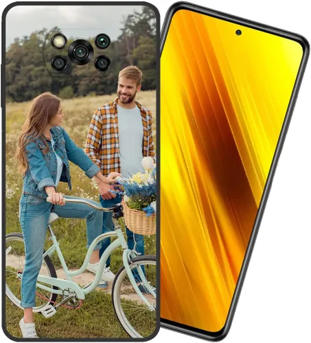 Vista 2 de Styletify Funda de teléfono personalizada para Xiaomi Poco X3/X3 NFC/X3 Pro, funda de silicona personalizada a prueba de golpes, funda de teléfono