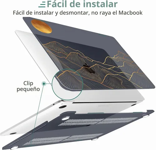 Vista 5 de DONGKE - Funda para MacBook Pro de 13 pulgadas M2 M1 2026-2020 Abstracto Montaña X692