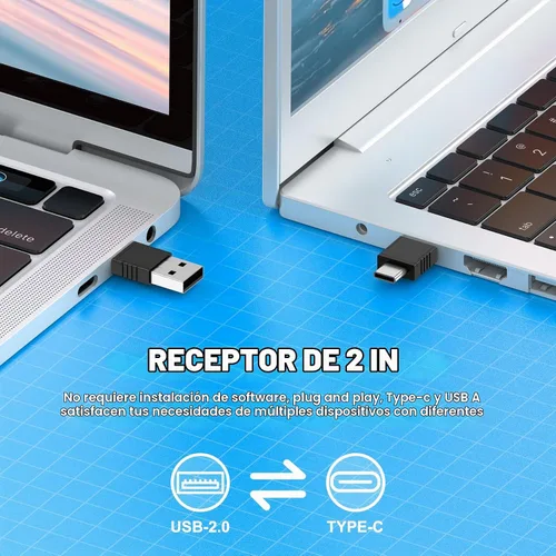 Vista 3 de DinoFire - Clicker de presentación con estuche, presentador inalámbrico remoto Powerpoint Clicker, con bolsa de almacenamiento protectora Negro