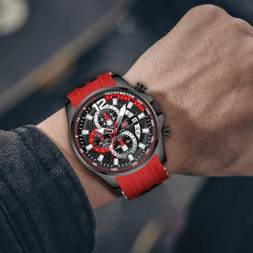 Vista 5 de KXAITO Mens Watches Military Sport Waterproof Chronograph Watch Luminous Silicon Strap Casual Watches for Men Fashion Analog Quartz Business Wrist