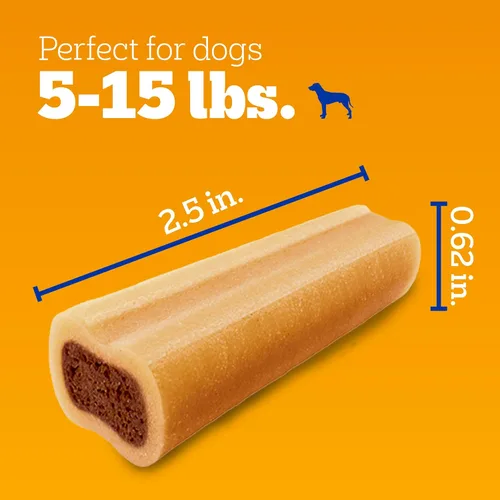 Vista 5 de Pedigree Mini Jumbone Golosinas para Perros Pequeños, Sabor a Carne de Res, 12 Golosinas (Paquete de 7)